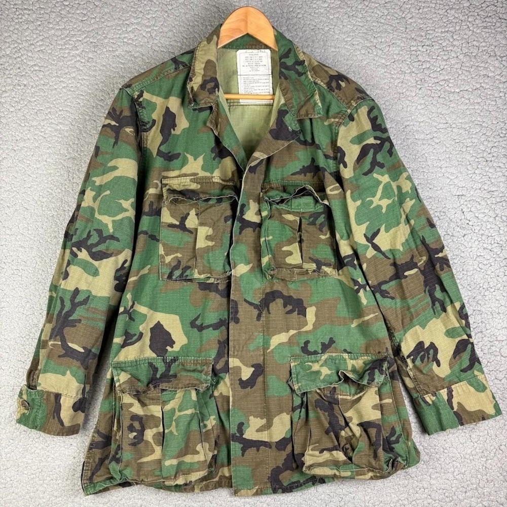 USGI BDU Jacket ERDL Pattern 1981 Medium Regular Top Coat Hot Weather Military